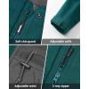 imageOutdoor Ventures Womens Lightweight Waterproof Fleece Lined Hooded Softshell Rain Jacket Warm Windbreaker Long CoatGreen Check