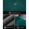 imageOutdoor Ventures Womens Lightweight Waterproof Fleece Lined Hooded Softshell Rain Jacket Warm Windbreaker Long CoatGreen Check