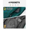 imageOutdoor Ventures Womens Lightweight Waterproof Fleece Lined Hooded Softshell Rain Jacket Warm Windbreaker Long CoatGreen Check