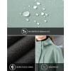 imageOutdoor Ventures Womens Lightweight Waterproof Fleece Lined Hooded Softshell Rain Jacket Warm Windbreaker Long CoatLight Green