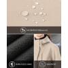 imageOutdoor Ventures Womens Lightweight Waterproof Fleece Lined Hooded Softshell Rain Jacket Warm Windbreaker Long CoatLight Khaki
