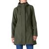imageOutdoor Ventures Womens Lightweight Waterproof Fleece Lined Hooded Softshell Rain Jacket Warm Windbreaker Long CoatOlive Green