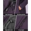 imageOutdoor Ventures Womens Lightweight Waterproof Fleece Lined Hooded Softshell Rain Jacket Warm Windbreaker Long CoatPurple