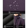 imageOutdoor Ventures Womens Lightweight Waterproof Fleece Lined Hooded Softshell Rain Jacket Warm Windbreaker Long CoatPurple