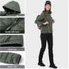 imageOutdoor Ventures Womens Packable Lightweight FullZip Puffer Jacket with Hood Quilted Winter CoatArmy Greenfold in Pocket