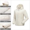 imageOutdoor Ventures Womens Packable Lightweight FullZip Puffer Jacket with Hood Quilted Winter CoatBeigefold in Pocket