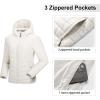 imageOutdoor Ventures Womens Packable Lightweight FullZip Puffer Jacket with Hood Quilted Winter CoatCreamfold in Pocket