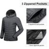 imageOutdoor Ventures Womens Packable Lightweight FullZip Puffer Jacket with Hood Quilted Winter CoatDark Grey Heatherfold in Pocket