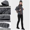 imageOutdoor Ventures Womens Packable Lightweight FullZip Puffer Jacket with Hood Quilted Winter CoatDark Grey Heatherfold in Pocket