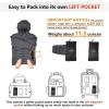imageOutdoor Ventures Womens Packable Lightweight FullZip Puffer Jacket with Hood Quilted Winter CoatDark Grey Heatherfold in Pocket