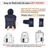 imageOutdoor Ventures Womens Packable Lightweight FullZip Puffer Jacket with Hood Quilted Winter CoatDeep Bluefold in Pocket
