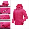 imageOutdoor Ventures Womens Packable Lightweight FullZip Puffer Jacket with Hood Quilted Winter CoatHot Pinkfold in Pocket
