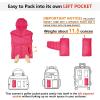 imageOutdoor Ventures Womens Packable Lightweight FullZip Puffer Jacket with Hood Quilted Winter CoatHot Pinkfold in Pocket