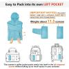 imageOutdoor Ventures Womens Packable Lightweight FullZip Puffer Jacket with Hood Quilted Winter CoatLight Bluefold in Pocket