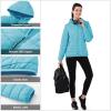 imageOutdoor Ventures Womens Packable Lightweight FullZip Puffer Jacket with Hood Quilted Winter CoatLight Bluefold in Pocket