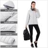 imageOutdoor Ventures Womens Packable Lightweight FullZip Puffer Jacket with Hood Quilted Winter CoatLight Greyfold in Pocket
