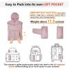 imageOutdoor Ventures Womens Packable Lightweight FullZip Puffer Jacket with Hood Quilted Winter CoatPale Rosyfold in Pocket