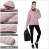 imageOutdoor Ventures Womens Packable Lightweight FullZip Puffer Jacket with Hood Quilted Winter CoatPale Rosyfold in Pocket