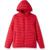 imageOutdoor Ventures Womens Packable Lightweight FullZip Puffer Jacket with Hood Quilted Winter CoatRedfold in Pocket