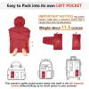 imageOutdoor Ventures Womens Packable Lightweight FullZip Puffer Jacket with Hood Quilted Winter CoatRedfold in Pocket