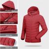 imageOutdoor Ventures Womens Packable Lightweight FullZip Puffer Jacket with Hood Quilted Winter CoatRedfold in Pocket