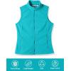 imageOutdoor Ventures Womens Polar Fleece Zip Vest Outerwear with PocketsWarm Sleeveless Coat Vest for Fall ampamp WinterAquamarine Blue