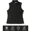 imageOutdoor Ventures Womens Polar Fleece Zip Vest Outerwear with PocketsWarm Sleeveless Coat Vest for Fall ampamp WinterBlack