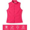 imageOutdoor Ventures Womens Polar Fleece Zip Vest Outerwear with PocketsWarm Sleeveless Coat Vest for Fall ampamp WinterBright Rose