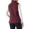 imageOutdoor Ventures Womens Polar Fleece Zip Vest Outerwear with PocketsWarm Sleeveless Coat Vest for Fall ampamp WinterBurgundy