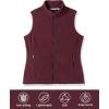 imageOutdoor Ventures Womens Polar Fleece Zip Vest Outerwear with PocketsWarm Sleeveless Coat Vest for Fall ampamp WinterBurgundy
