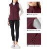 imageOutdoor Ventures Womens Polar Fleece Zip Vest Outerwear with PocketsWarm Sleeveless Coat Vest for Fall ampamp WinterBurgundy