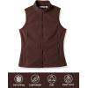 imageOutdoor Ventures Womens Polar Fleece Zip Vest Outerwear with PocketsWarm Sleeveless Coat Vest for Fall ampamp WinterChocolate