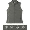 imageOutdoor Ventures Womens Polar Fleece Zip Vest Outerwear with PocketsWarm Sleeveless Coat Vest for Fall ampamp WinterDark Grey