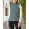 imageOutdoor Ventures Womens Polar Fleece Zip Vest Outerwear with PocketsWarm Sleeveless Coat Vest for Fall ampamp WinterGreen Gray