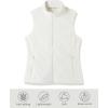 imageOutdoor Ventures Womens Polar Fleece Zip Vest Outerwear with PocketsWarm Sleeveless Coat Vest for Fall ampamp WinterIvory
