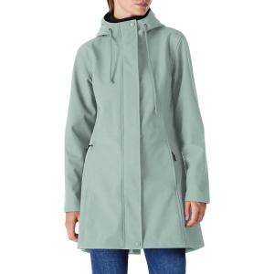 imageOutdoor Ventures Womens Lightweight Waterproof Fleece Lined Hooded Softshell Rain Jacket Warm Windbreaker Long CoatLight Green