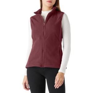 imageOutdoor Ventures Womens Polar Fleece Zip Vest Outerwear with PocketsWarm Sleeveless Coat Vest for Fall ampamp WinterCaramel