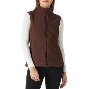 imageOutdoor Ventures Womens Polar Fleece Zip Vest Outerwear with PocketsWarm Sleeveless Coat Vest for Fall ampamp WinterChocolate
