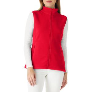 imageOutdoor Ventures Womens Polar Fleece Zip Vest Outerwear with PocketsWarm Sleeveless Coat Vest for Fall ampamp WinterRed