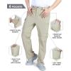 imageOutdoor Ventures Mens Hiking Pants Lightweight Quick Dry Convertible Pants Stretch ZipOff Cargo Pants for Travel FishingBeige