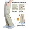 imageOutdoor Ventures Mens Hiking Pants Lightweight Quick Dry Convertible Pants Stretch ZipOff Cargo Pants for Travel FishingBeige