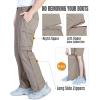 imageOutdoor Ventures Mens Hiking Pants Lightweight Quick Dry Convertible Pants Stretch ZipOff Cargo Pants for Travel FishingFossil