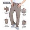 imageOutdoor Ventures Mens Hiking Pants Lightweight Quick Dry Convertible Pants Stretch ZipOff Cargo Pants for Travel FishingFossil