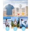 imageOutdoor Ventures Mens Lightweight Short Sleeve Fishing Shirt UPF 50 Button Down Quick Dry Cooling Hiking Travel Safari ShirtBluestone