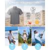 imageOutdoor Ventures Mens Lightweight Short Sleeve Fishing Shirt UPF 50 Button Down Quick Dry Cooling Hiking Travel Safari ShirtStorm Grey