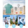 imageOutdoor Ventures Mens Lightweight Short Sleeve Fishing Shirt UPF 50 Button Down Quick Dry Cooling Hiking Travel Safari ShirtTeal