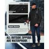 imageOutdoor Ventures Mens Packable Rain Jacket Waterproof Lightweight Raincoat with Hood Windproof Cycling JacketsBlack