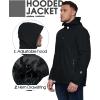 imageOutdoor Ventures Mens Packable Rain Jacket Waterproof Lightweight Raincoat with Hood Windproof Cycling JacketsBlack