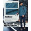 imageOutdoor Ventures Mens Packable Rain Jacket Waterproof Lightweight Raincoat with Hood Windproof Cycling JacketsChina Blue