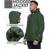 imageOutdoor Ventures Mens Packable Rain Jacket Waterproof Lightweight Raincoat with Hood Windproof Cycling JacketsDark Green